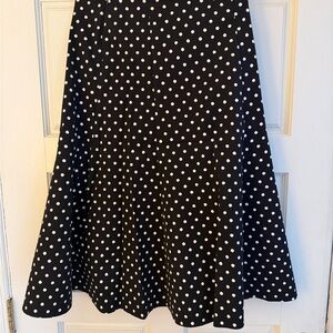 Kate Spade Navy and White Polka Dot A-Line Skirt